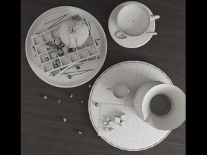 food set 001 3Dモデル