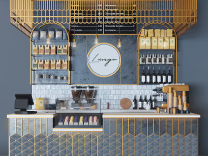 cafe lungo 3Dモデル