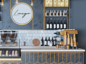 cafe lungo Modello 3D