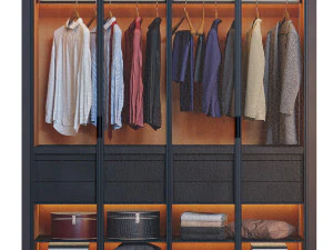 Kleiderschrank eracle dunkel 3D Modell