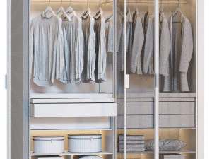 Kleiderschrank eracle dunkel 3D Modell