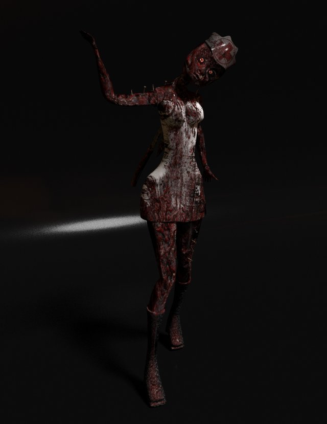 medical nurse 3D Модель .c4d .max .obj .3ds .fbx .stl .blend 