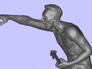 m&uacute;sico de rock russo l&iacute;der dos grupos Leningrado e Rublo Modelo de Impressão 3D