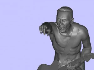 m&uacute;sico de rock russo l&iacute;der dos grupos Leningrado e Rublo Modelo de Impressão 3D