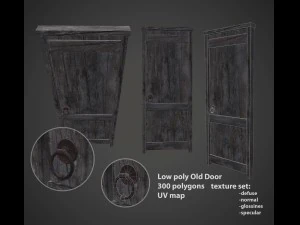 vieille porte Modèle 3D