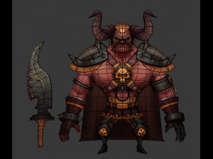low poly demon lord 3Dモデル