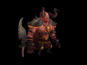 low poly demon lord 3D Model