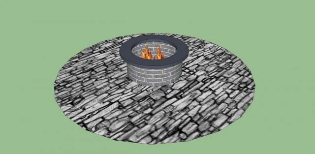 campfire place 3D Model .c4d .max .obj .3ds .fbx .stl .blend 