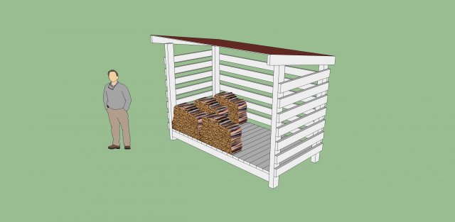 firewood shed Modelo 3D .c4d .max .obj .3ds .fbx .stl .blend 