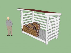 firewood shed 3D Model