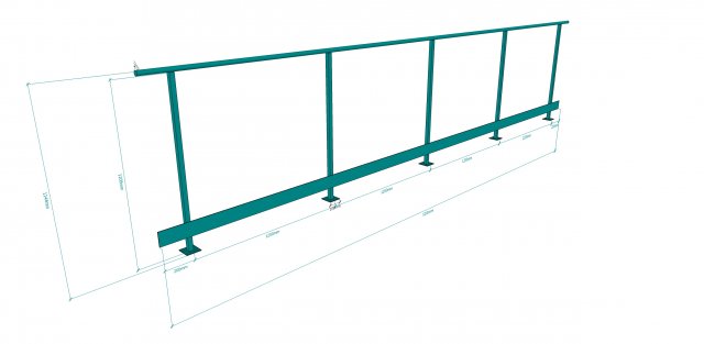 guard rail Modelo 3D .c4d .max .obj .3ds .fbx .stl .blend 