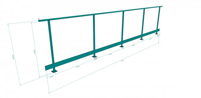 guard rail 3D Model .c4d .max .obj .3ds .fbx .stl .blend 