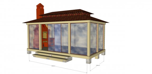 barbeque arbor Model 3D .c4d .max .obj .3ds .fbx .stl .blend