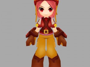 anime girl 3D 모델