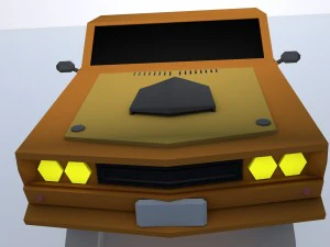 mobil poli rendah Model 3D
