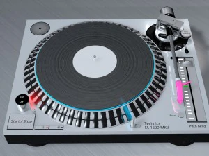 dj consola technics sl 1200 mk5 Modelo 3D
