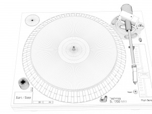 dj consol technics sl 1200 mk5 3D Model