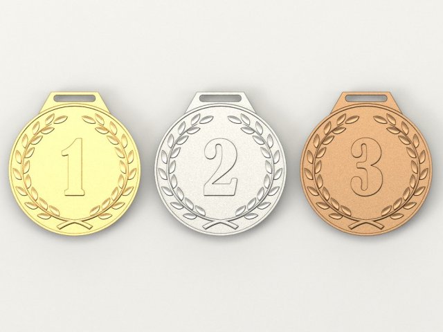 sports medals 3D Print Model in and Badges 3DExport