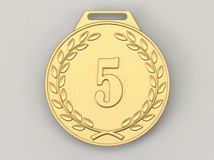 5 years anniversary medal 3D प्रिंट मॉडल