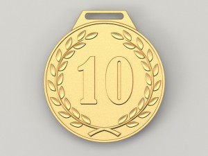 10 years anniversary medal 3D प्रिंट मॉडल