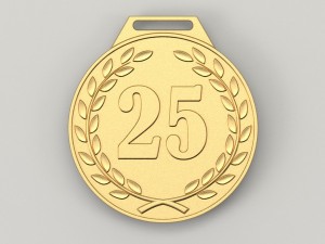 25 years anniversary medal 3D प्रिंट मॉडल