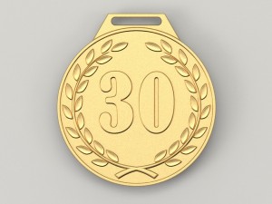 30 years anniversary medal 3D प्रिंट मॉडल