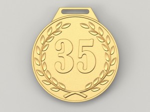 35 years anniversary medal 3D Print Model