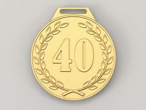 40 years anniversary medal 3D Print Model