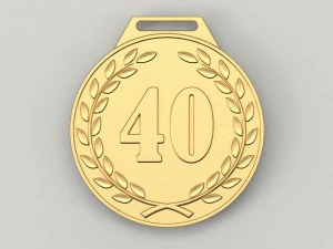 40 years anniversary medal 3D Print Model