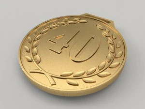 40 years anniversary medal 3D Print Model