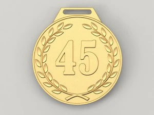 45 years anniversary medal 3D Print Model