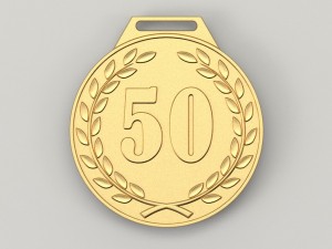 50 years anniversary medal 3D प्रिंट मॉडल