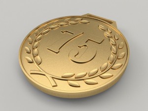 75 years anniversary medal 3D-Druckmodell