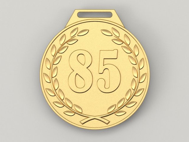 85 years anniversary medal 3D प्रिंट मॉडल .c4d .max .obj .3ds .fbx .stl .blend 