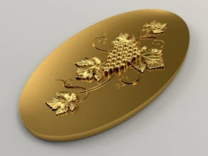bunch of grapes concave oval 3D Print Model