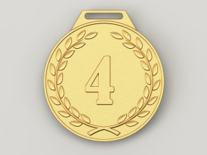 4 years anniversary medal 3D Print Model