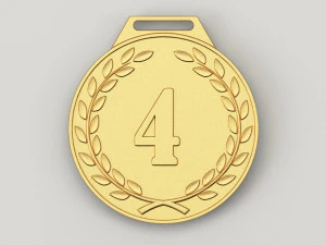m&eacute;daille anniversaire 4 ans Modèles 3D en vedette