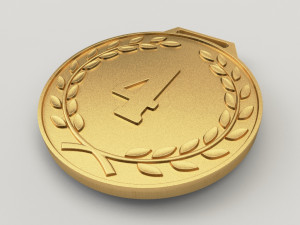 4 years anniversary medal 3D Print Model