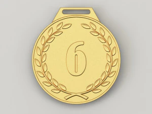 Medal z okazji 6-lecia Model do druku 3D