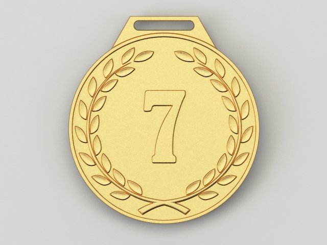 7 years anniversary medal 3D 打印模型 .c4d .max .obj .3ds .fbx .stl .blend 