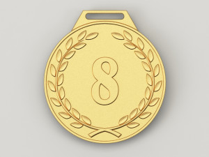 8 years anniversary medal 3D Print Model