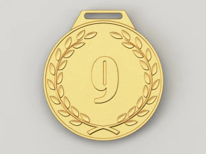 9 years anniversary medal 3D Print Model