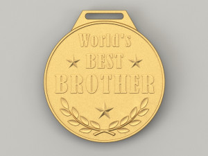 worlds best brother medal Model do druku 3D