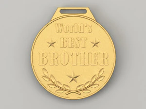 worlds best brother medal 3D Print Model