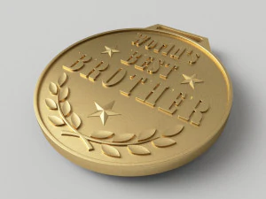 worlds best brother medal 3D Print Model