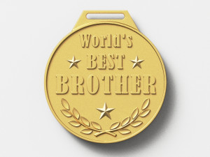worlds best brother medal 3D Print Model