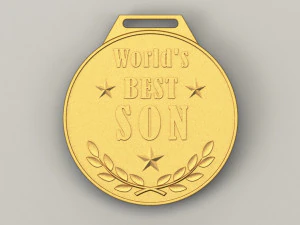 worlds best son medal 3D Print Model