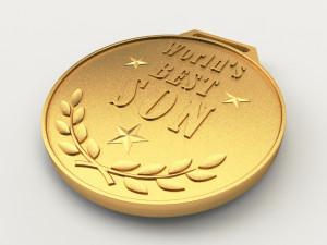 worlds best son medal Modèles 3D en vedette