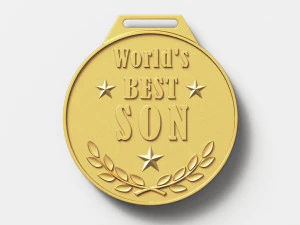 worlds best son medal 3D Print Model