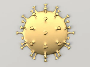 verlichting van het coronavirus 3D printmodel